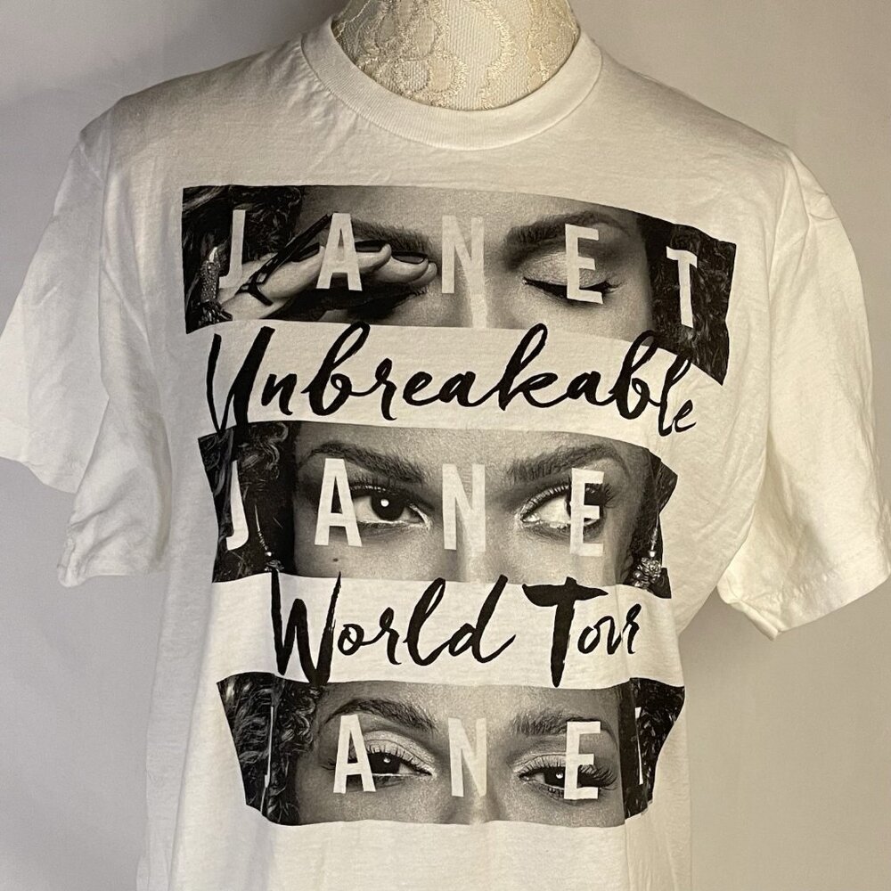 Janet Jackson Unbreakable World Tour Concert T Shirt Size Large Unisex 2015 2016